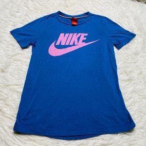 Nike Short Sleeve Shirt Activewear Blue Women's Size Small
